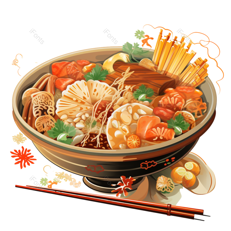 装饰图片,插画元素,蔬菜PNG,火锅免抠素材